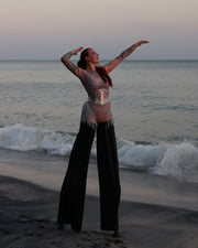 Angled Clear PVC Corset Belt