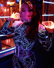 Angled Clear PVC Corset Belt