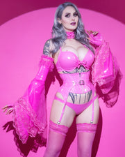 Flowing mesh, lace and PVC sleeves