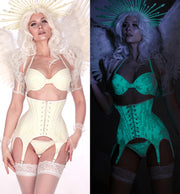 Glow in the dark Lace Garter Corset (6 clip version)