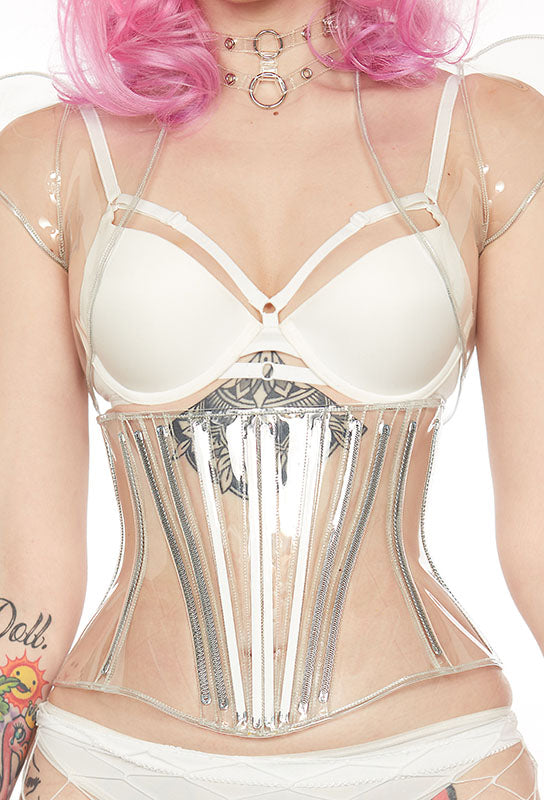 Artifice Products - Clear PVC and Rainbow lace Underbust corset – Artifice  Clothing