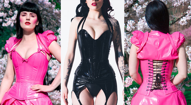 Artifice Products - Plunge PVC Overbust Corset with straps